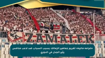 «غرامة مالية» تغريم جماهير الزمالك بسبب السباب ضد لاعب منافس يثير الجدل في الدوري
